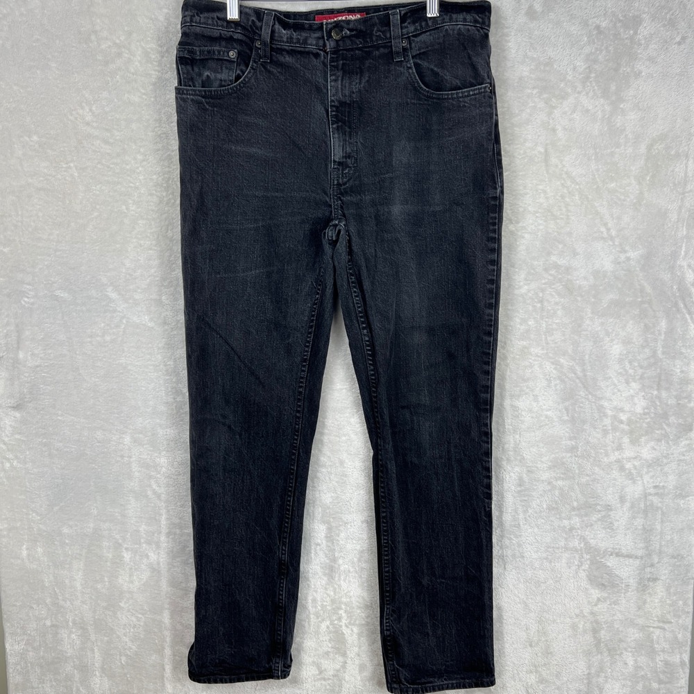 Arizona Jean Co Mens‎ 34x34 Relaxed Straight Black Jeans 90s Skater Denim Grunge